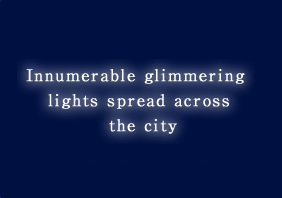 Innumerable glimmering lights spread across the city